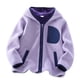 thumbnail image 2 of Chaqueta y abrigo informal con capucha de manga larga para niños, de color liso, para deportes de ocio, de manga larga, con capucha, de terciopelo, cálida, con cremallera, para niñas, parte superior d, 2 of 5