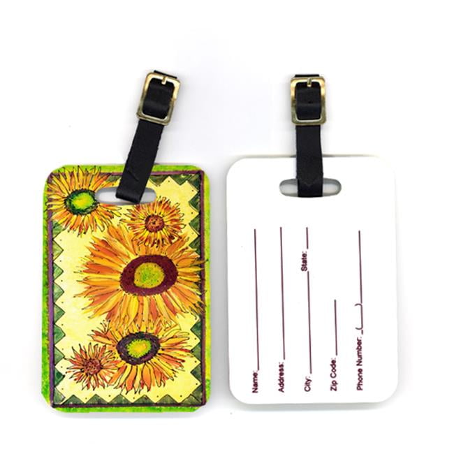 Pair of Flower - Sunflower Luggage Tags 