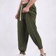 thumbnail image 5 of Pantalones largos para hombre, informales, a la moda, con cintura elástica, lisos, con bolsillos, para exteriores, de poliéster., 5 of 6