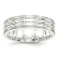 thumbnail image 1 of SS 6mm Brushed Fancy Band Size 9 in Sterling Silver, 1 of 3