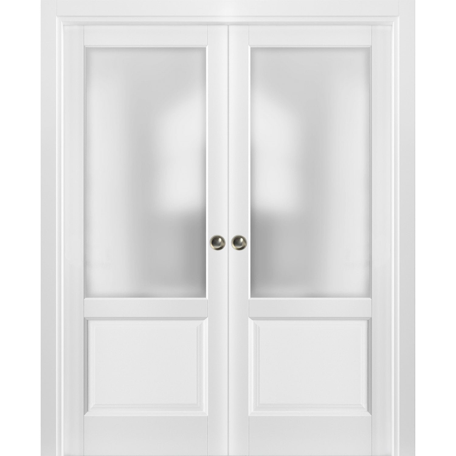 French Double Pocket Doors 56 x 80 with Frames - Walmart.com