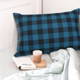 thumbnail image 5 of Kdxio Cotton Pillow Cases 20"x30" Pillowcases,Soft and Breathable Bedroom Pillow Cases-Blue Black Plaid, 5 of 8