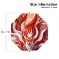 thumbnail image 3 of Fuzoiu Red Sun Flame Fox Print Leather Coasters Set,Drink Coasters Set of 6,for Tabletop Protection, Durable PVC Coasters,Home Décor and Housewarming Gift,Octagon, 3 of 7
