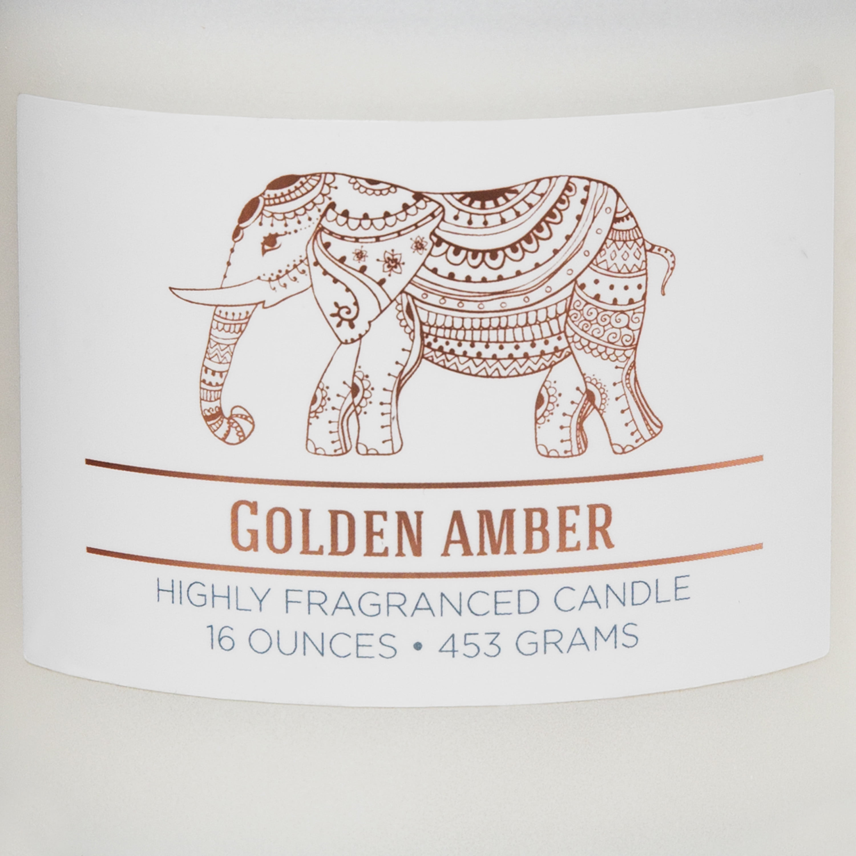 Colonial Candle Golden Amber 16 oz Aromatherappy Candle, White