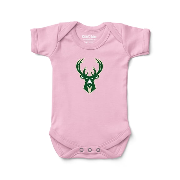 Newborn & Infant Chad & Jake Pink Milwaukee Bucks Primary Logo Bodysuit