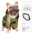 thumbnail image 3 of Fotbe Deep Forest Stone Green Dragon Print Small Dog Sweater Hoodies Pet Grey Hooded Soft Fleece Sweatshirts with Pocket Fall Winter Puppy Cat Sweaters Warm Clothes-XX-Large, 3 of 7