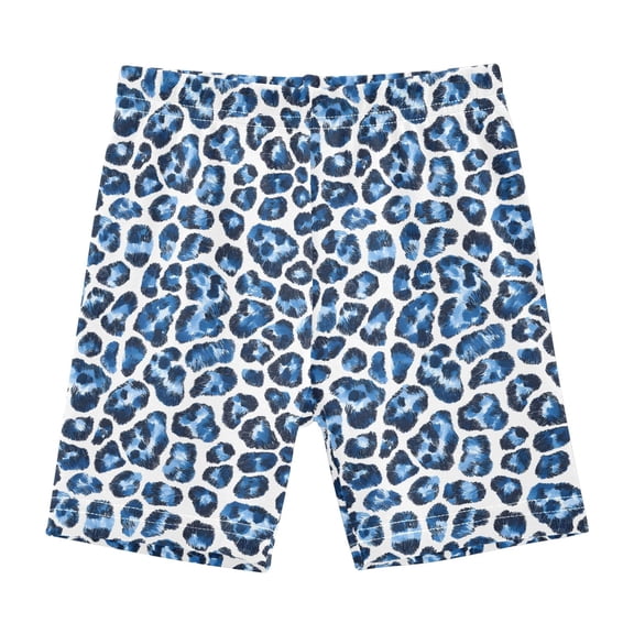 joogoo Blue Leopard Print Girls Lined Shorts Bike Dance Bottoms 6T