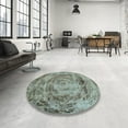 thumbnail image 3 of Ahgly Company Indoor Rectangle Abstract Dark Sea Green Abstract Area Rugs, 7' x 10', 3 of 6