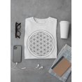 thumbnail image 3 of Flower Of Life Black Outline T-Shirt Men -Image by Shutterstock, Male 4X-Large, 3 of 4