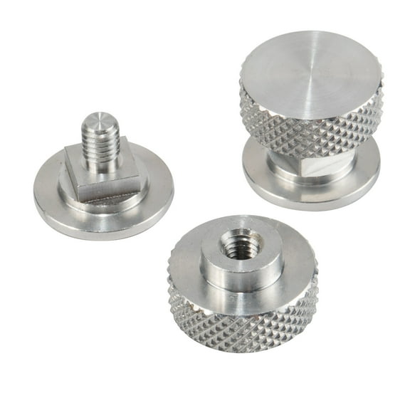 3mirrors Welding Hood (Pipeliner) Helmet Fasteners Headgear Replacement Parts Accessories Screws Flip Hood Aluminum - 1 Pair (Knurled)