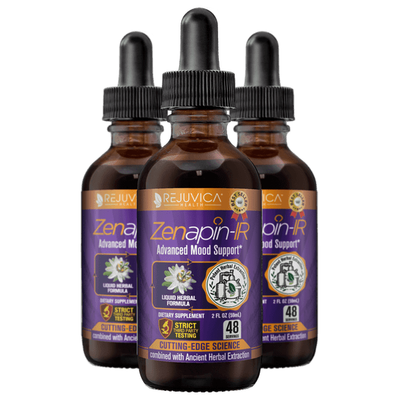 Rejuvica Health Zenapin IR -Calming Supplement | Contains Key B-Vitamins, Kava, & More -3 Pack Value
