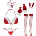 thumbnail image 4 of Conjunto de muñeca de bikini navideño rojo con lencería Bunny Santa para mujer caliente Salvador Bunny Christmas Uniform, 4 of 10