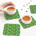 thumbnail image 7 of Pofeuu large mouth green color bass fish Print Leather Coasters Set of 6, Round Cups Mugs Mat Pad for Home Kitchen Heat Resistant Drink Coasters,Square, 7 of 7