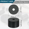 thumbnail image 2 of 2Pack Thick Rubber Spacer, 2 Inch OD x 1/2 Inch ID x 1-3/16 Inch Thickness, 2 of 6