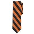thumbnail image 2 of Jacob Alexander Boys' Prep College Stripe Woven Regular Self-Tie Neck Tie - Orange Black, 2 of 5