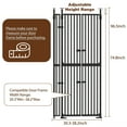 thumbnail image 2 of YUFU 74.8" Extra Tall Pet Gate for Cats, adjustable height adjustable width 30.3"-38.2" Pressure Mounted, No Drill, Walk-Through Door for Stairs/Doorways,(black), 2 of 9