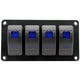 thumbnail image 1 of Panel de interruptor basculante impermeable de 4 pines y 5 pines, interruptores de palanca de encendido y apagado retroiluminados para coche, barco, vehículo, remolque, SUV, camión, 12V, 1 of 5