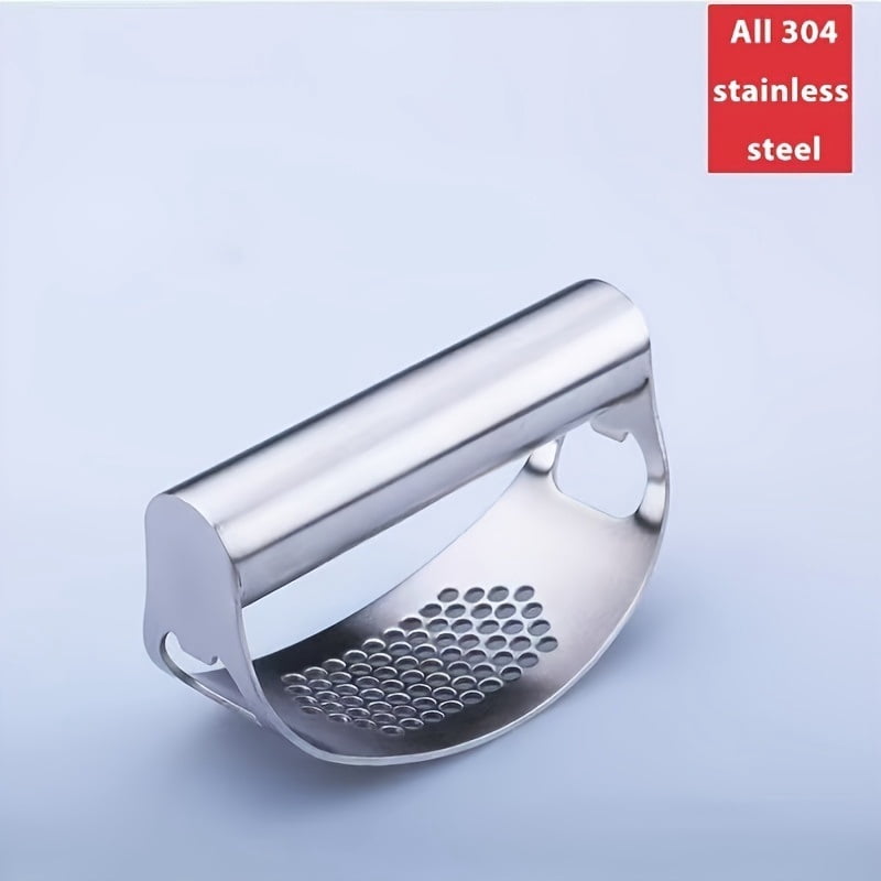 Stainless steel garlic press household manual garlic garlic press garlic press ring design garlic press 1pc