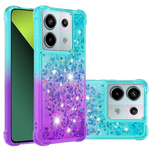 Funda para Xiaomi Redmi Note 13 Pro 5G Transparente con Brillos Carcasa Protectora Antigolpes con Glitter Brillante