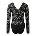 thumbnail image 5 of Women's Solid Color Mesh Lace Pattern Slim Fit Thin Texture All Purpose Inner Jumpsuit, 5 of 6
