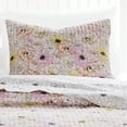 thumbnail image 4 of Milan 3 Piece Microfiber Blooming Flower Pattern Queen Quilt Set, White and Pink- Saltoro Sherpi, 4 of 5