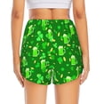 thumbnail image 4 of Uemuo St Patrick's Day2 Pattern Women's Athletic Shorts High Waisted Running Shorts with Liner Pockets Gym Elastic Workout Shorts-XX-Large, 4 of 9
