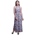 thumbnail image 1 of Bimba Floral Women Side Slits Long Casual Halter Maxi Dress Printed Party Wear-X-Small, 1 of 6