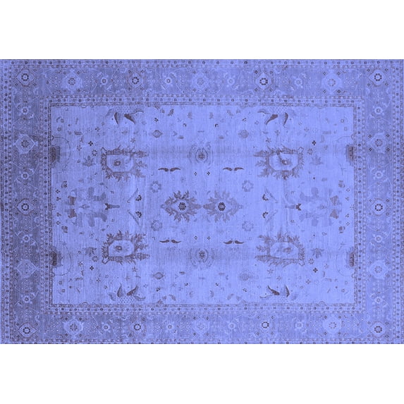 Ahgly Company Indoor Rectangle Oriental Blue Industrial Area Rugs, 3' x 5'