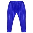 thumbnail image 4 of YONGHS Kids Girls Shiny Metallic Hip Hop Street Dance Harem Pants Trouser Navy Blue 17-18, 4 of 7