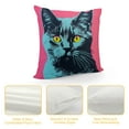 thumbnail image 4 of ARISTURING  Cat Throw Pillow Cover  Cute Animal White Cats Kittens with Pink Shadow Sketch Rectangle Pillow Cases Home Decorative  Cushion Cover for Bed Sofa, 4 of 5
