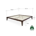 thumbnail image 5 of Caroline 14" Platform Bed Frame King, No Headboard, Modern, Solid Wood Bed, Walnut, 5 of 17