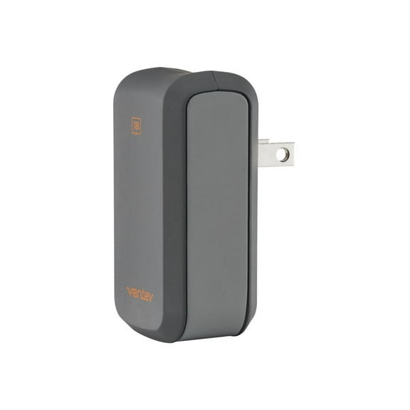 Ventev Wallport Power Delivery Wall Charger Single USB-C 18W Gray Wall Chargers