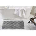 thumbnail image 5 of Better Trends 4 Piece Bathroom Rug Set 100% Cotton Extra Soft Tufted Bath Rug Water Absorbent Non-Slip Bath Mat Machine Washable (Gray) Hugo Collection, 5 of 8