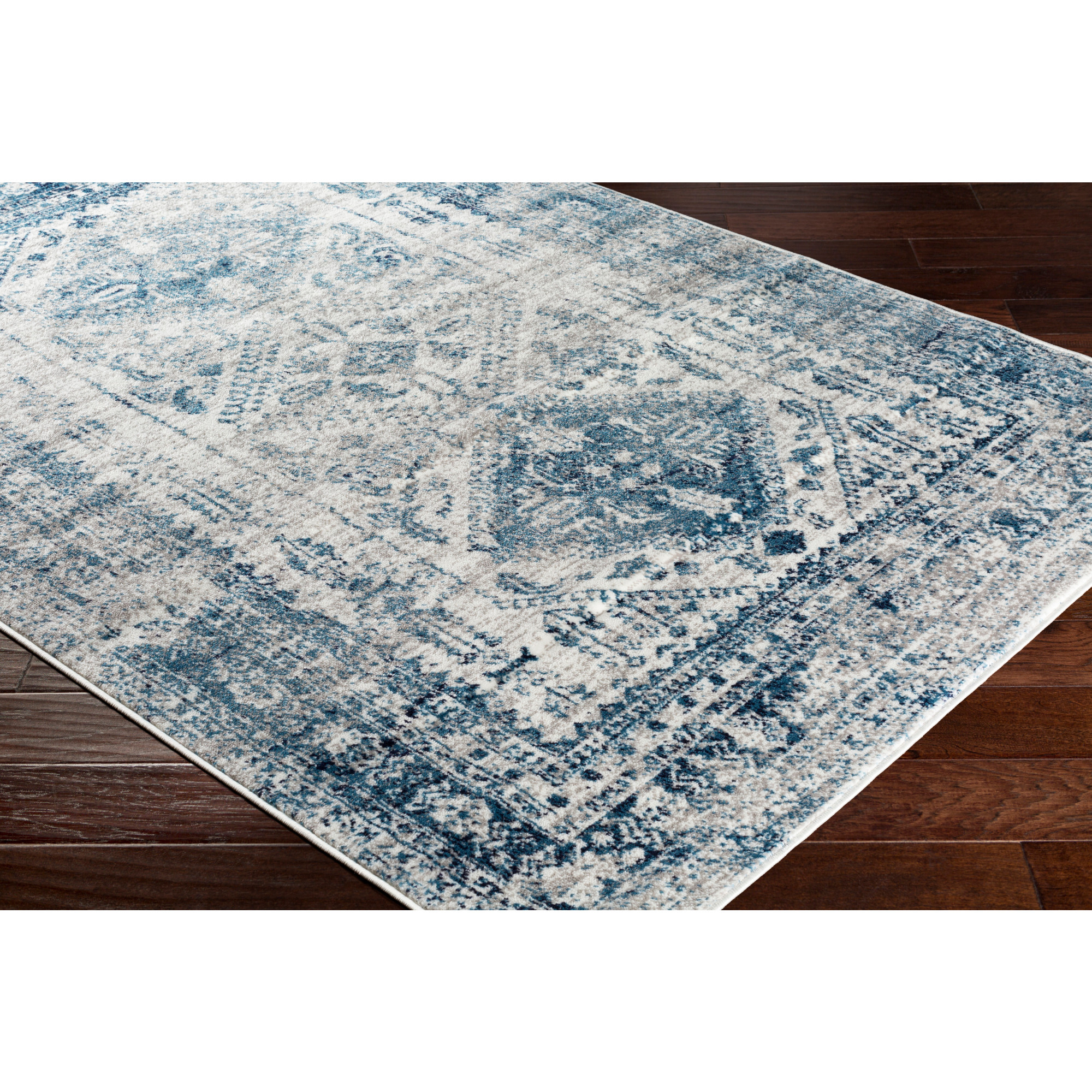 Artistic Weavers  Blue/White 10' x 14' Traditional Rectangle Area Rug