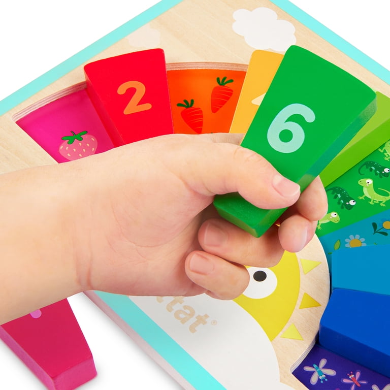 Battat Puzzle Pals Duo Wooden Colors, Shapes, and Feelings Puzzles