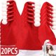 thumbnail image 2 of 20/1 piezas de sombreros de Navidad para adultos y niños, sombrero de Papá Noel rojo no tejido, gorros de Navidad, feliz Navidad, hogar, Año Nuevo, suministros festivos para fiestas, 2 of 5