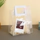 thumbnail image 1 of Zhuge Flores, bolsa de embalaje para regalo, bolso de mano de PVC transparente, bolsa de regalo para acompañantes de bodas, bolsa de regalo del 1 de junio (asa grande blanca, mediana), 1 of 5