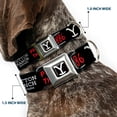thumbnail image 2 of Paramount Network Pet Collar, Dog Collar Metal Seatbelt Buckle, Yellowstone Dutton Ranch 1886 Icons Black White Red, 13 to 17 Inches 1.5 Inch Wide, 2 of 8