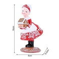 thumbnail image 6 of Fairnull Christmas Ornaments Resin Santa Claus with Gingerbread House Create Atmosphere Table Decorations for Christmas, 6 of 9
