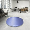 thumbnail image 4 of Ahgly Company Machine Washable Indoor Round Transitional Day Sky Blue Area Rugs, 6' Round, 4 of 7