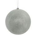 thumbnail image 1 of Vickerman N172487D 8 in. Pewter Iced Ornament Ball, 1 of 2