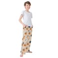 thumbnail image 3 of FORMRS Boys Pajama Pants with Pockets Size 11-12Y Kids Lounge Sleep Bottoms, Beige Halloween Pumpkin, 3 of 8