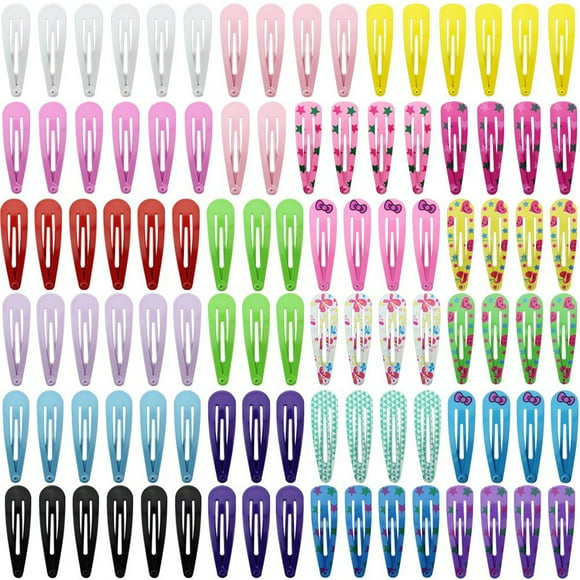 TopLLC Hair Care Products 100PCS Hair Clip Children Hair Clip Hair Clip Water Drop Clip 5CM Printing Hair pin