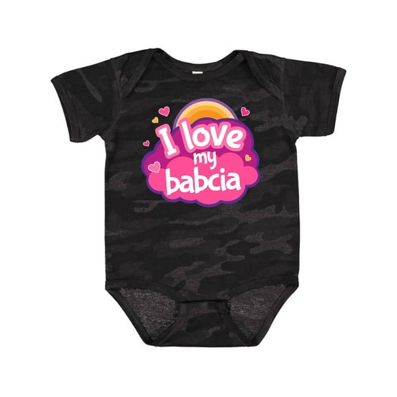 Inktastic I Love My Babcia Girls Girls Baby Bodysuit