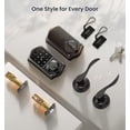 thumbnail image 5 of Veise Fingerprint Smart Lock with 2 Lever Handles, Keyless Entry Front Door Lock Set, App Control, Electronic Digital Keypad Deadbolt, Matte Black, 5 of 10