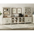 thumbnail image 5 of Farmhouse Wall Unit Entertainment Center with Doors & Drawer, TV Stand with Bookshelves for TVs up to 75", Media Console Table for Living Room, Bedroom & Home Theater in Rustic White, 5 of 7