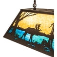 thumbnail image 5 of Meyda Tiffany 142396 Moose At Lake 6 Light 33" Wide Linear Pendant - Dark Roast, 5 of 7