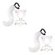 thumbnail image 4 of Minnieouse 3Pcs Cat Ear Tail Leather Kits Choker Lolita Halloween Cosplay Costume Blanco Gatito 2piezas, 4 of 4