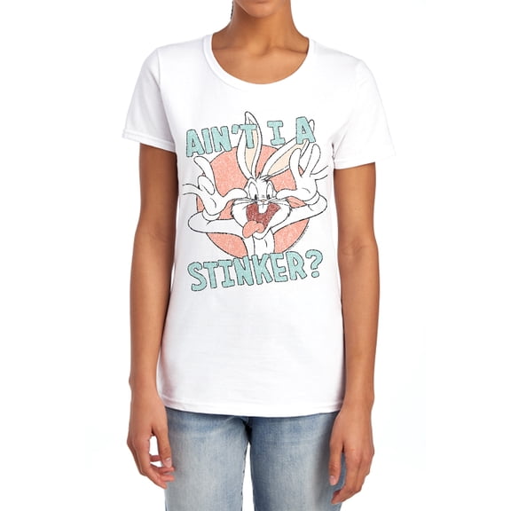 Looney Tunes Aint I A Stinker Women's T Shirt, White, Small