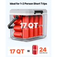 thumbnail image 3 of 17 Quart Hard Cooler, Leak-Resistant, 48 Hour Ice Retention, Heavy-Duty Handle, Ultra-Light for Camping Concerts Sports, 3 of 6